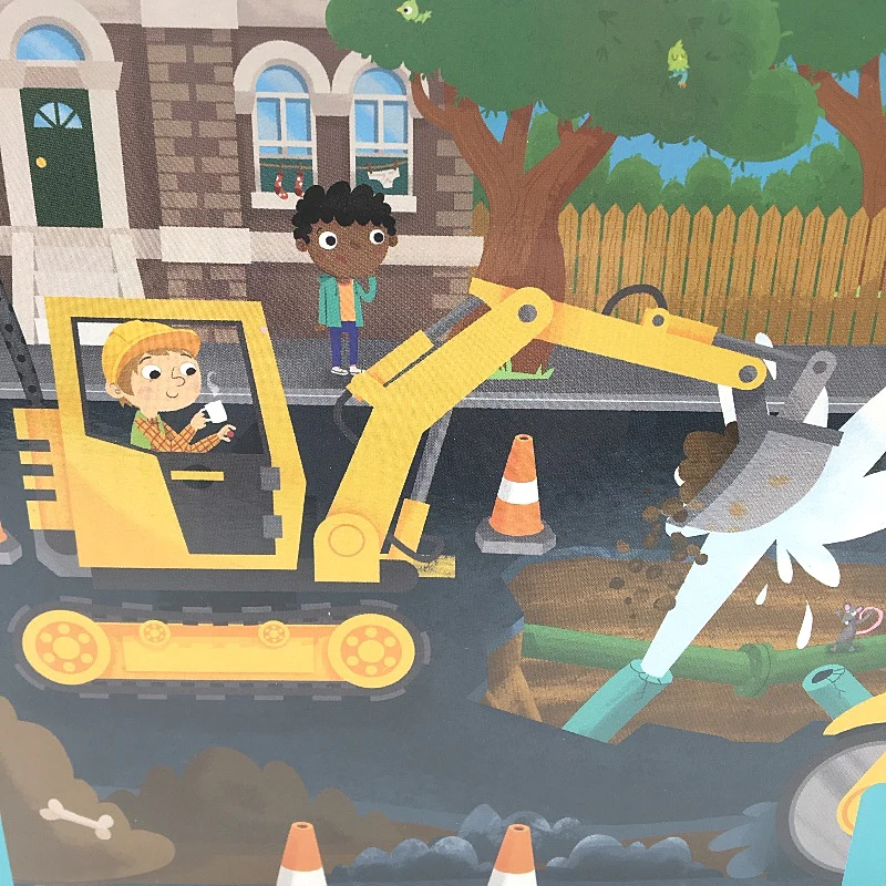 Hinkler Childrens Earthmoving Fixing The Road 45 Piece Jigsaw Puzzle Ages 3+ NEW - Image 4