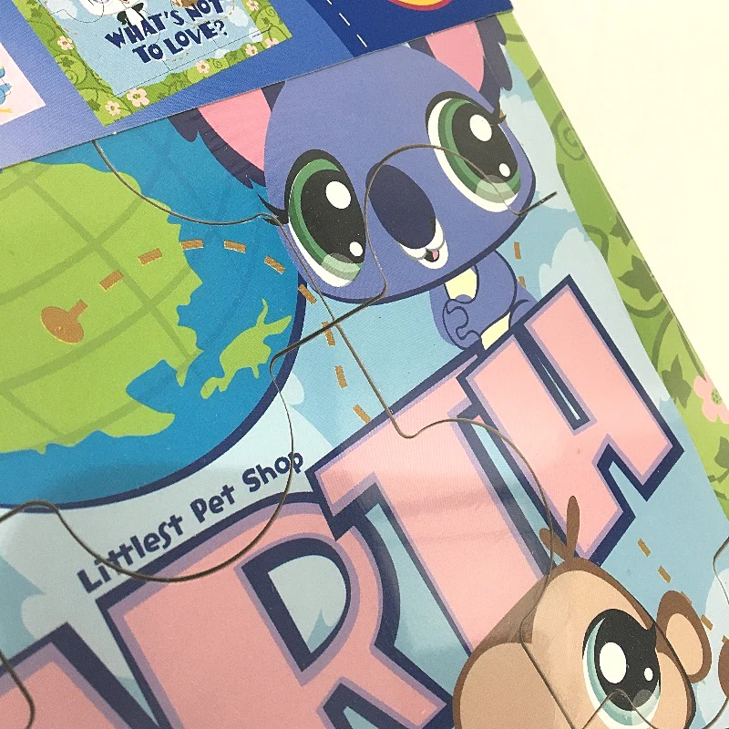 Littlest Pet Shop 2 Pack Wood Jigsaw Puzzles Playin' Pets & Earth  Ages 3+ NEW - Image 4