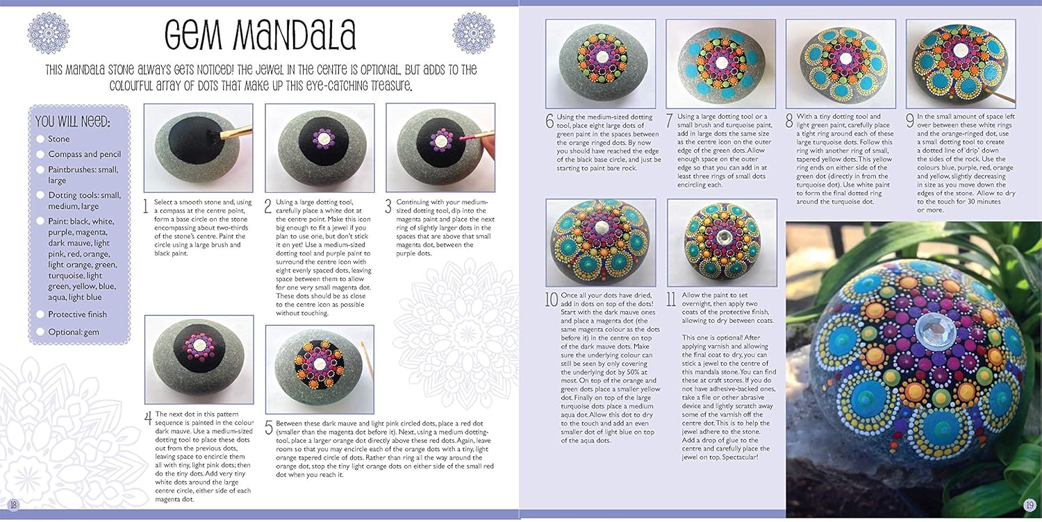 Hinkler Paint Your Own Mandala Stones Hand Made Art Complete Starter Kit NEW - Image 4