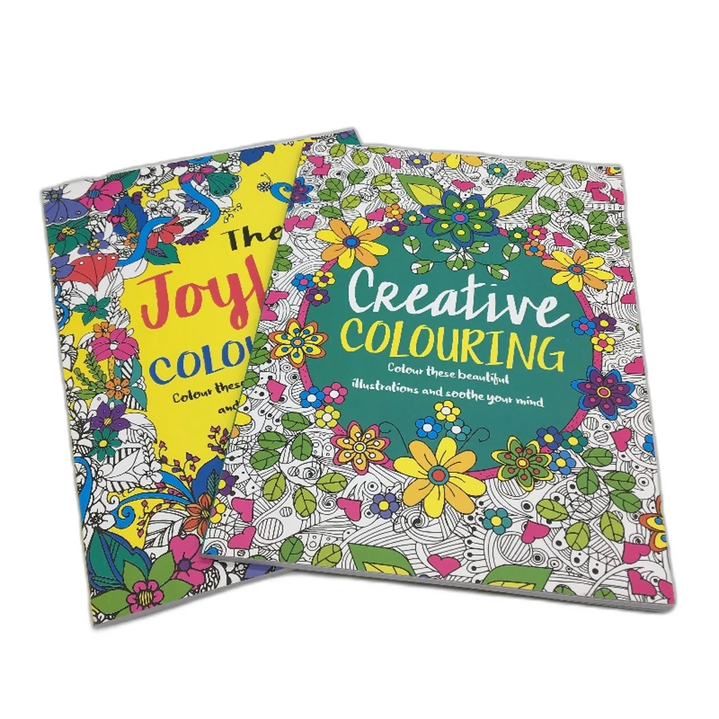 Jemark 2 Pack Joyful & Creative Illustration Adult Colouring Books NEW - Image 2