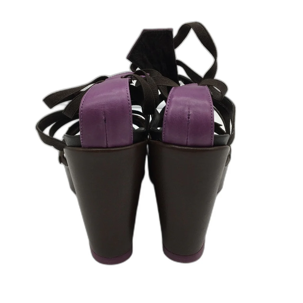 Audley Faded Peonia Vietri Spanish Made Leather Wedge Shoes Size EU 36 NEW - Image 5