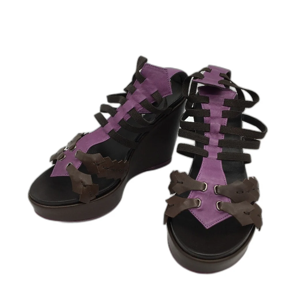 Audley Faded Peonia Vietri Spanish Made Leather Wedge Shoes Size EU 38 NEW - Image 2