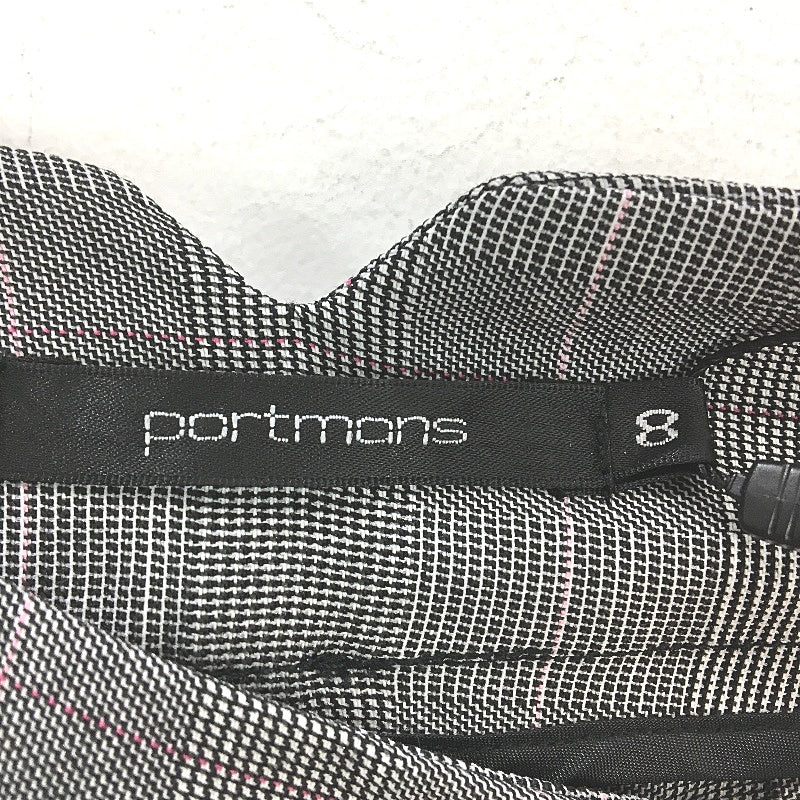 Portmans Black Pink Check Side Zip Casual Slim Fit Pants Ladies Size 8 NEW - Image 8