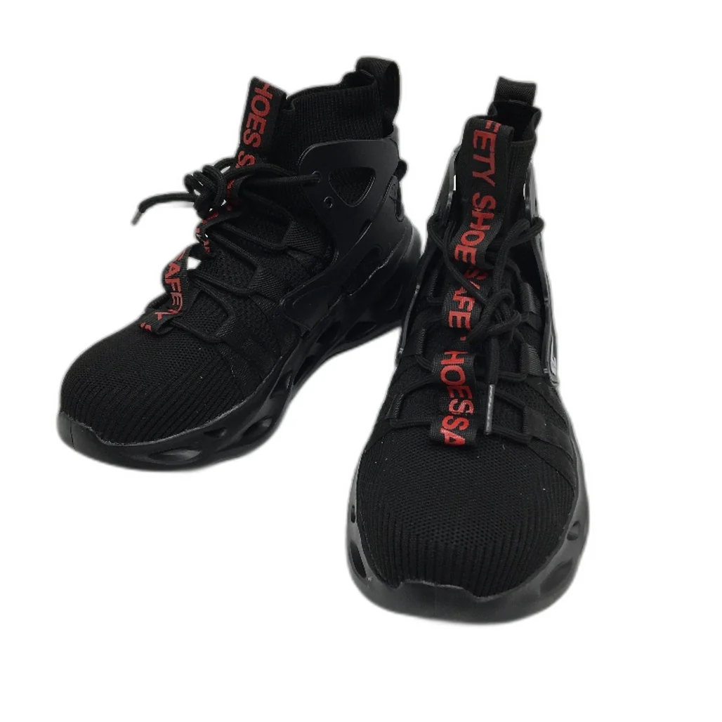 9KSAEFTYJB Safety Steel Toe Black Lace Up Work Sneaker Shoes Mens EU 40 NEW - Image 2