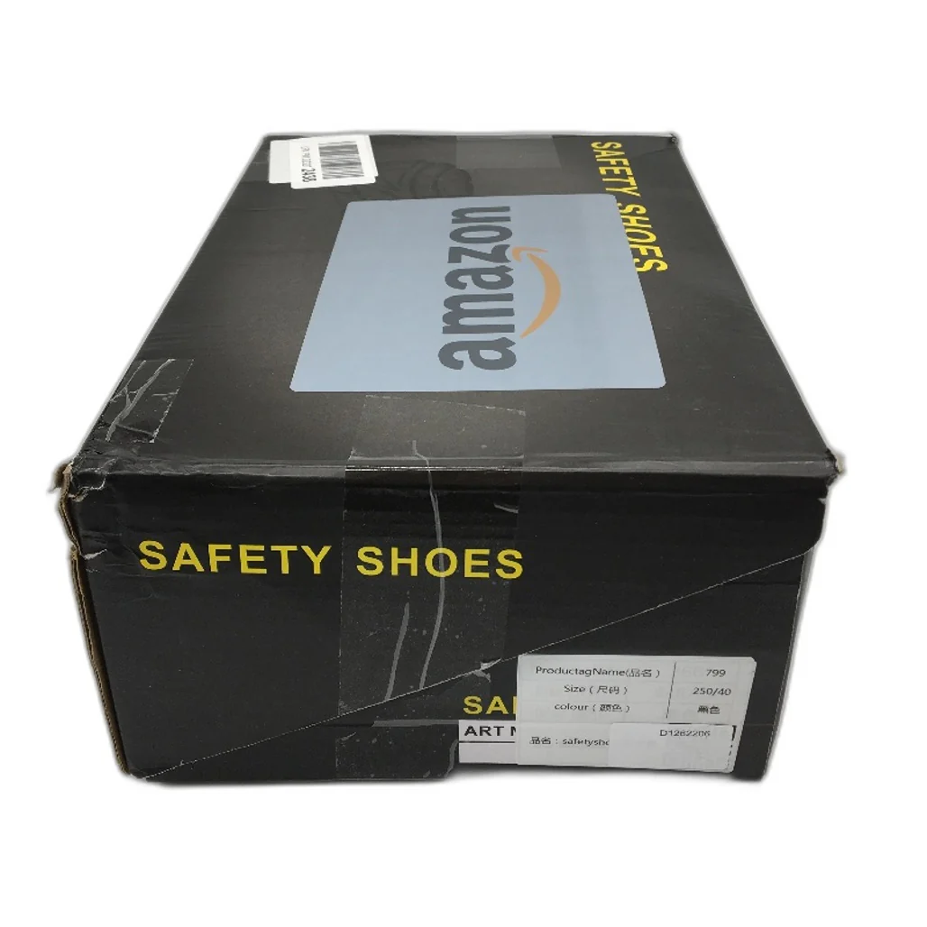 9KSAEFTYJB Safety Steel Toe Black Lace Up Work Sneaker Shoes Mens EU 40 NEW - Image 7