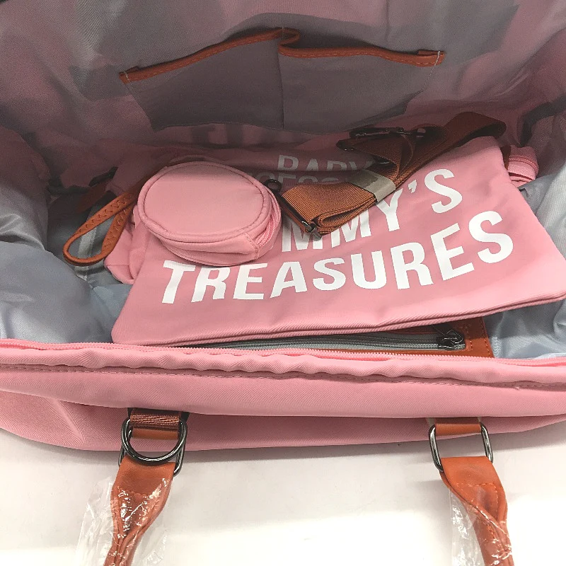 Mummy Treasures Diaper Bag Set Pink 5 Pce Inc Mat, Purse & Pacifier Pouch NEW - Image 6
