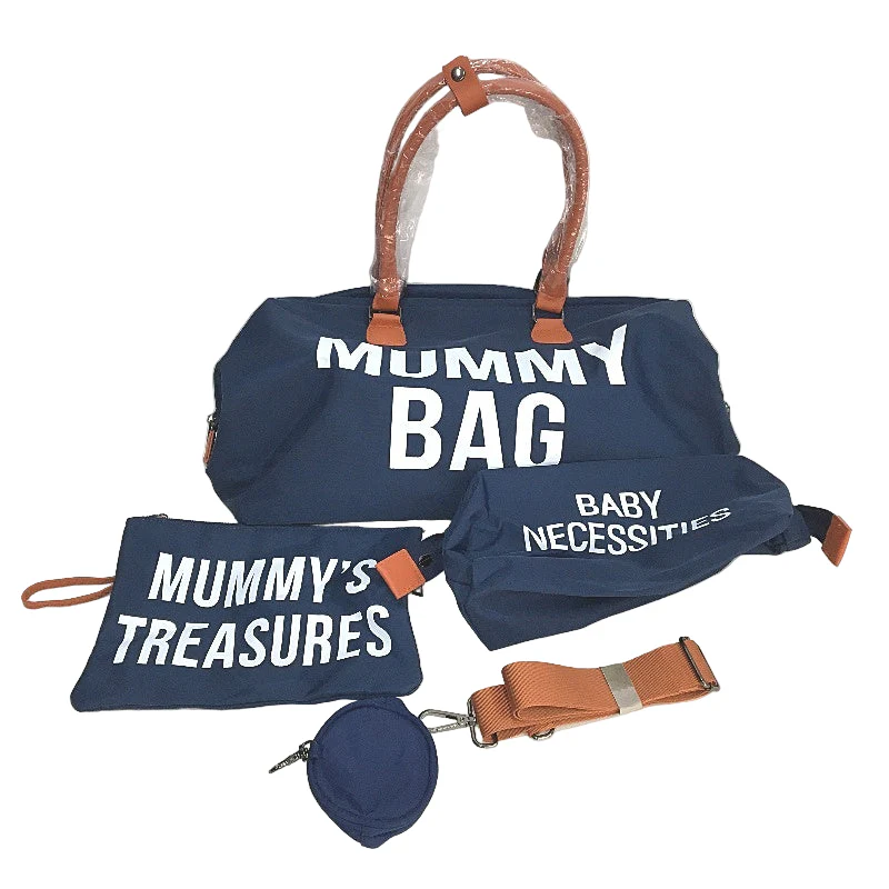 Mummy Treasures Diaper Bag Set Navy 5 Pce Inc Mat, Purse & Pacifier Pouch NEW - Image 4