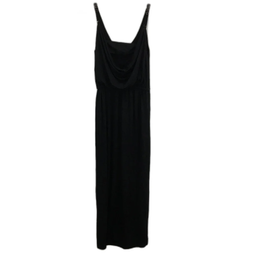 Fresh Soul Bejeweled Neck Black Drawstring Midi Dress Ladies Size AU 8 NEW - Image 2