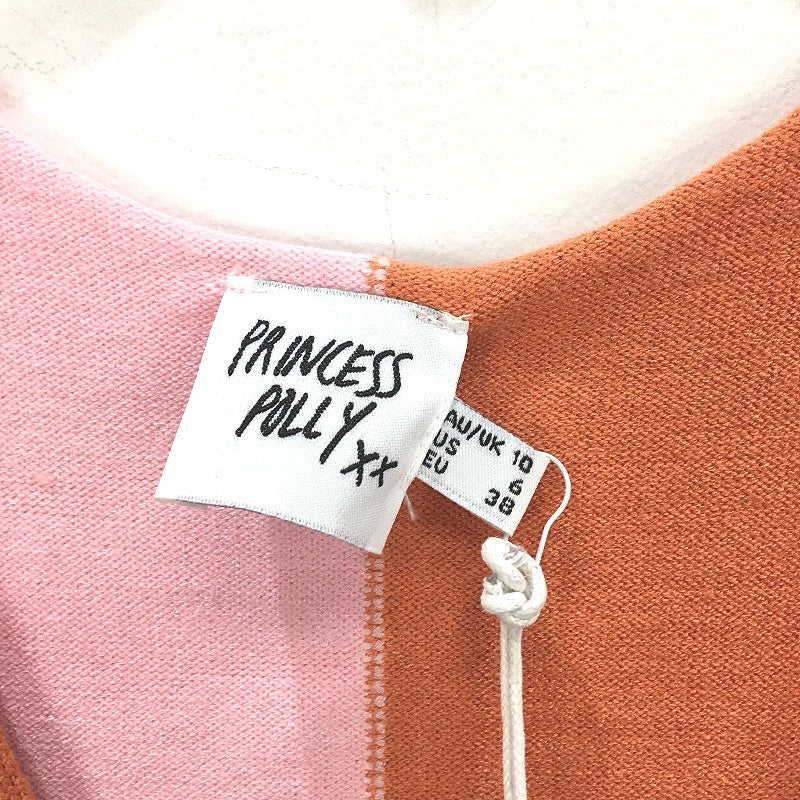 Princess Polly Sienna Block Pink Knit Mini Dress Ladies Size AU 10 Tall NEW - Image 3