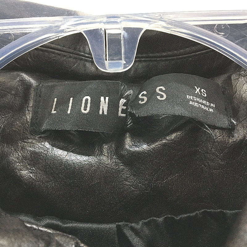 Lioness Eighties Vegan Leather Black Bomber Jacket Ladies Size XS NEW - Image 3
