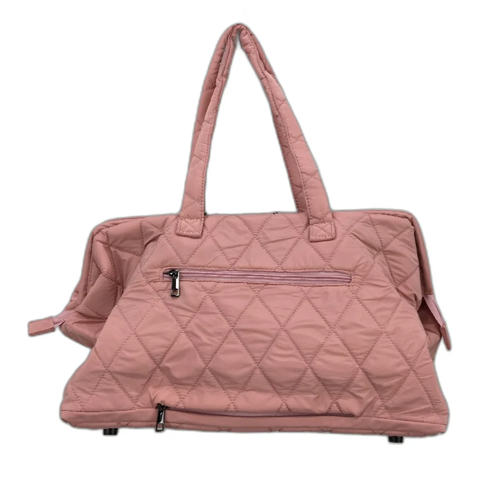 Ssumght 5 Piece Pink Mommy Logo Quilted Diaper Bag Pacifier Mat & Purses NEW - Image 2