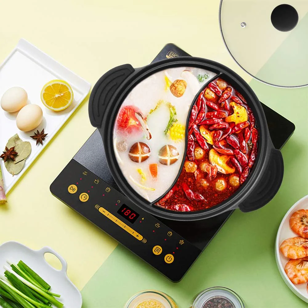 Kerykwan White Chinese Shabu Shabu Hot Pot With Divider All Hob Cooker 4.5L NEW - Image 2