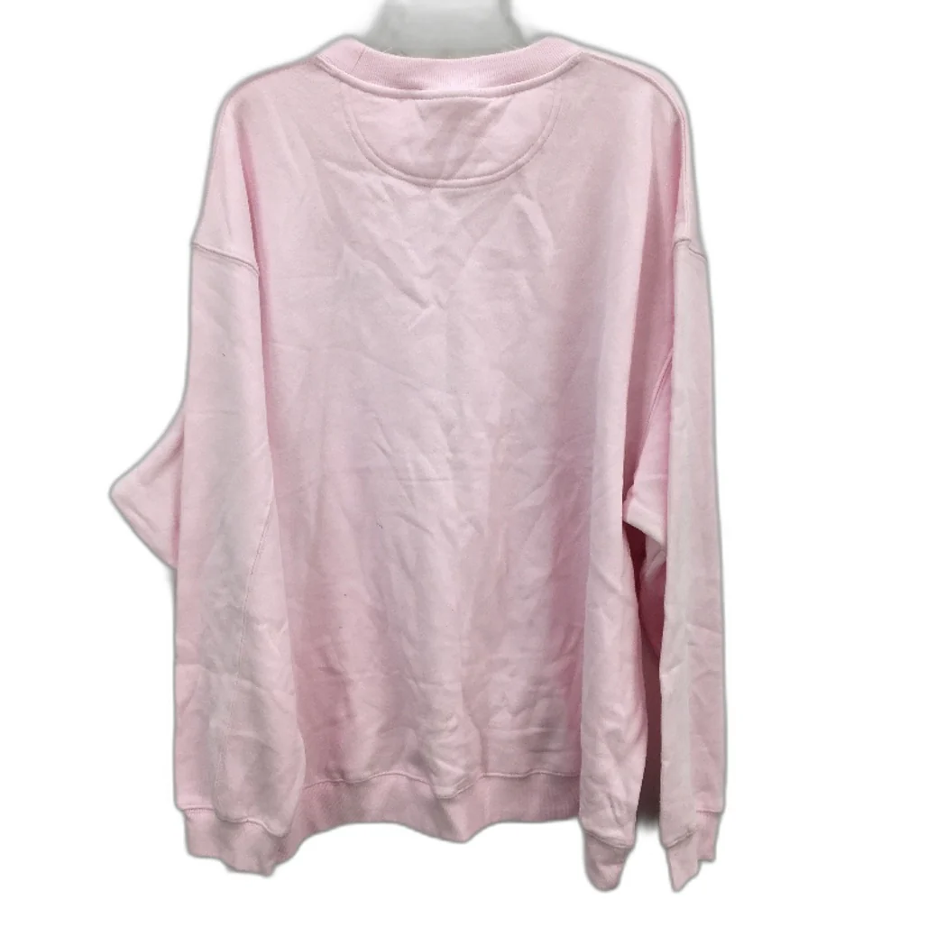 Subtitled Originals Soft Pink Classic Fleece Crew Neck Jumper Unisex Sze XXL NEW - Image 2