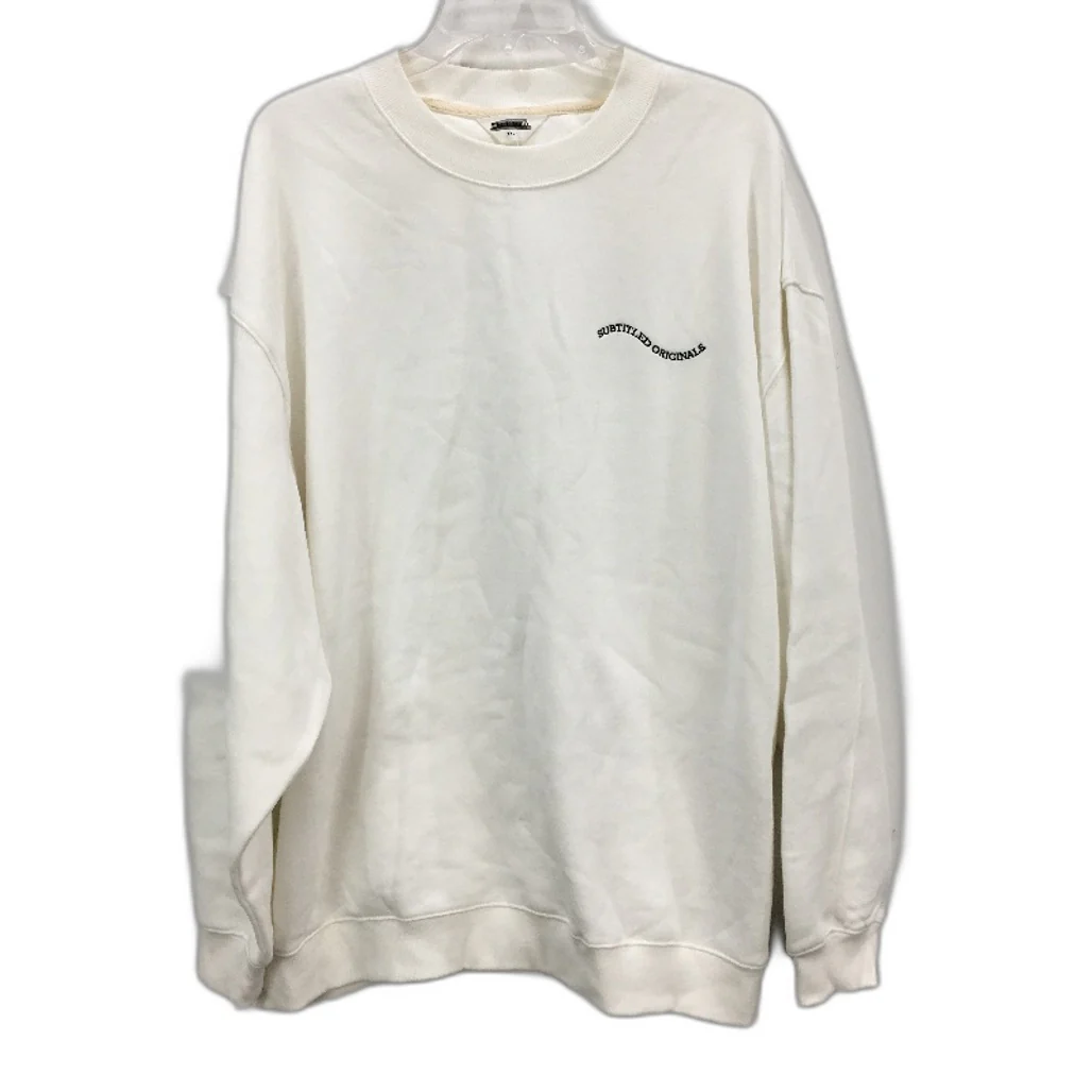 Subtitled Originals White Classic Fleece Crew Neck Jumper Unisex Size XXL NEW