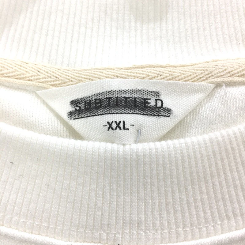 Subtitled Originals White Classic Fleece Crew Neck Jumper Unisex Size XXL NEW - Image 3