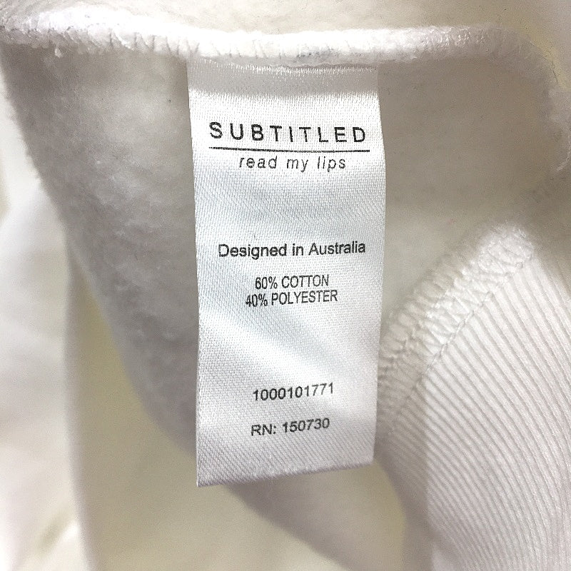 Subtitled Originals White Classic Fleece Crew Neck Jumper Unisex Size XXL NEW - Image 4