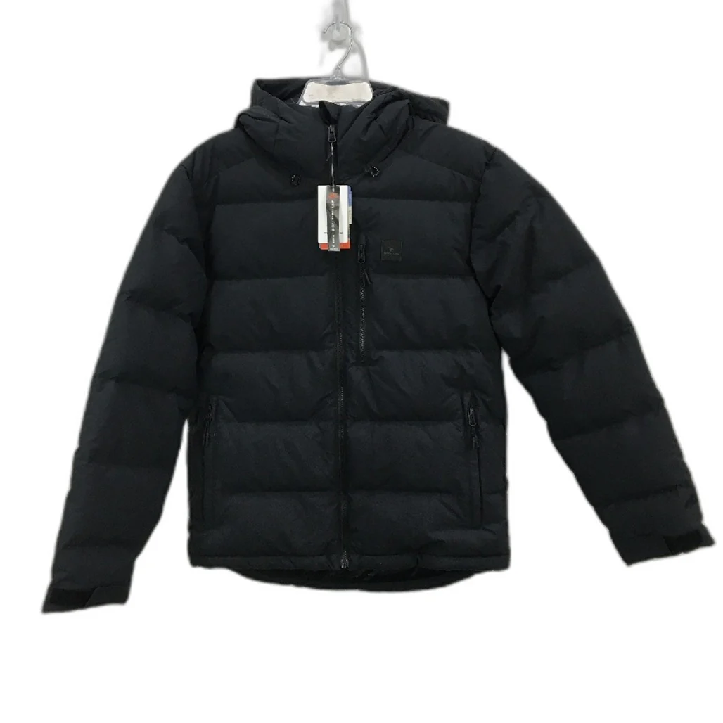 Rip Curl Black Anti Series Elite Hi Loft 600+ Down Hooded Puffer Coat Size S NEW