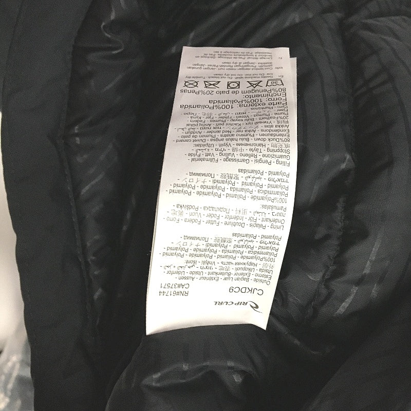 Rip Curl Black Anti Series Elite Hi Loft 600+ Down Hooded Puffer Coat Size S NEW - Image 3