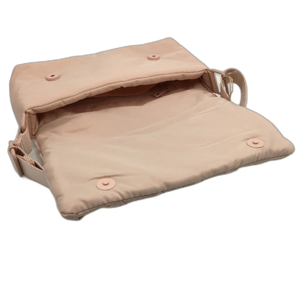 Serra Pink Quilted Crossbody Bag With Adjustable Straps Magnetic Closure New - Image 5