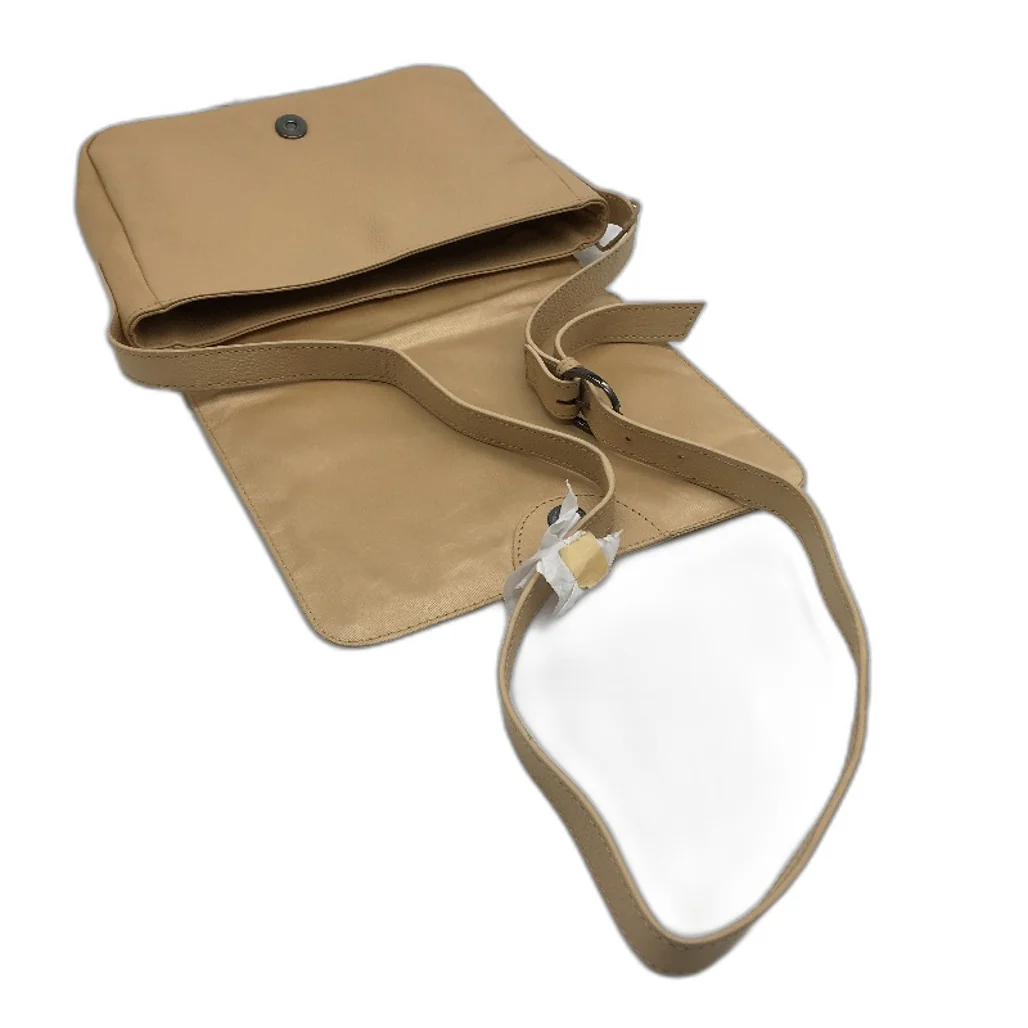 Serra Leather Minimalist Style Crossbody Bag With Adjustable Strap Tan Brown NEW - Image 3
