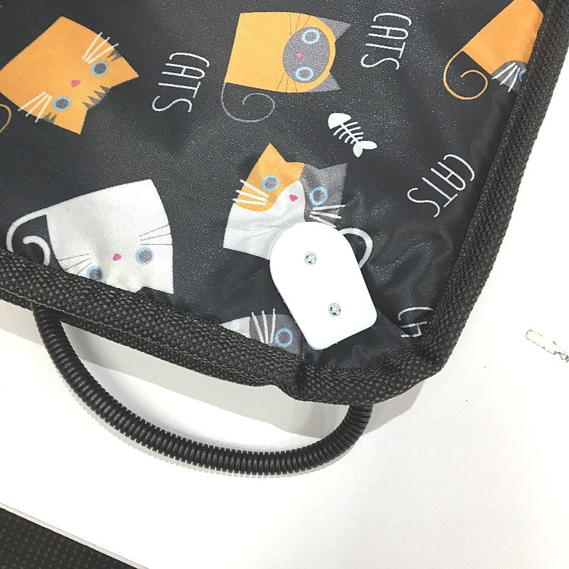 Cat Pattern Black Pet Electric Square Heating Pad 58x40cm DEMO - Image 4
