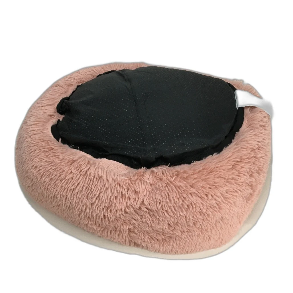 Petplay Soft And Cozy Pink Pet Calming Bed For Cat Dog Removable Washable Cover - Image 3