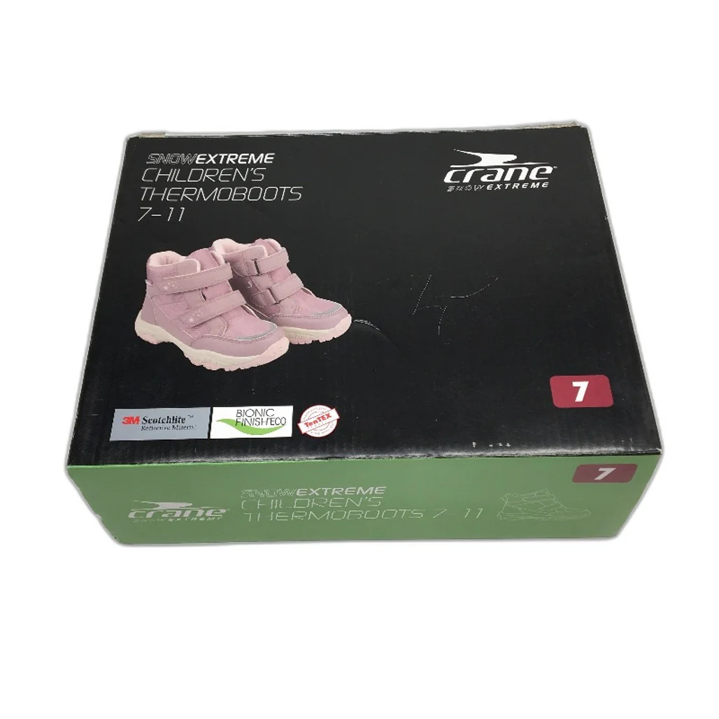 Crane Snow Extreme Thermoboots Aluminium & Fleece Lined Pink Kids Size 7 NEW - Image 8