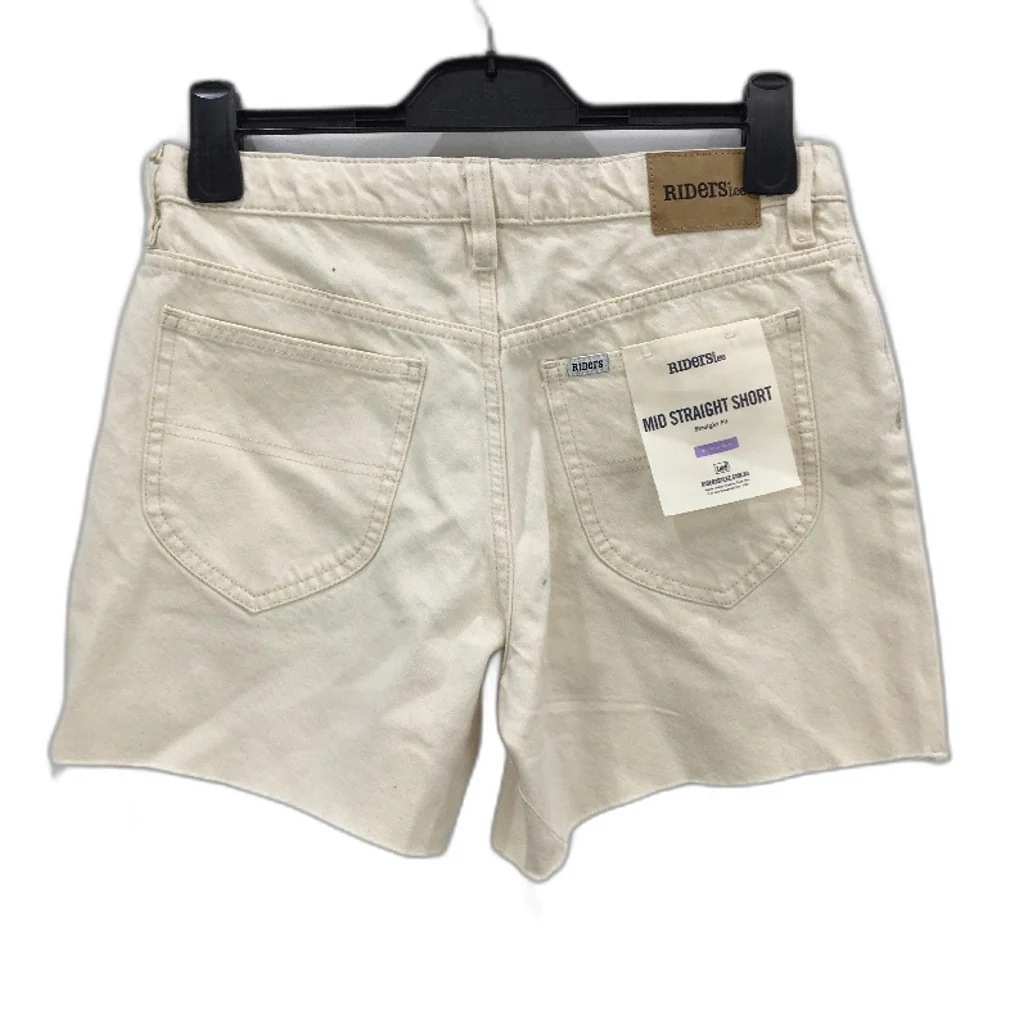 Riders By Lee Bright Ecru Mid Straight 90s Vintage Style Denim Shorts Sze 10 NEW - Image 2