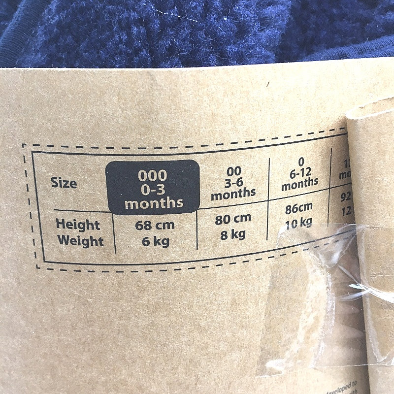 Lily & Dan Navy Blue Teddy Coverall One Piece Suit Babies Size 000 0-3 Month NEW - Image 4