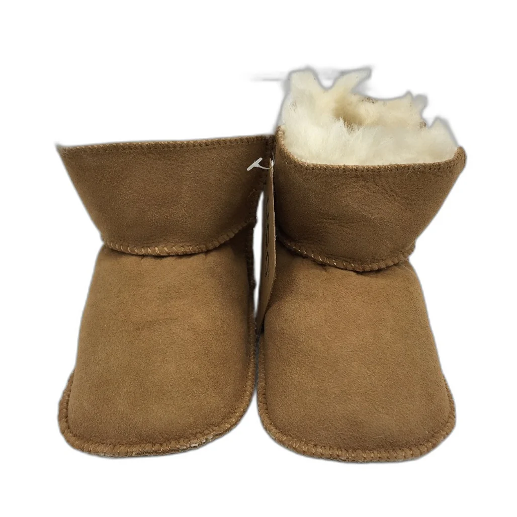 UGG Oz Shepherd Baby Toddler Chesnut Tan Sheepskin Wool  Booties Size XL NEW - Image 3