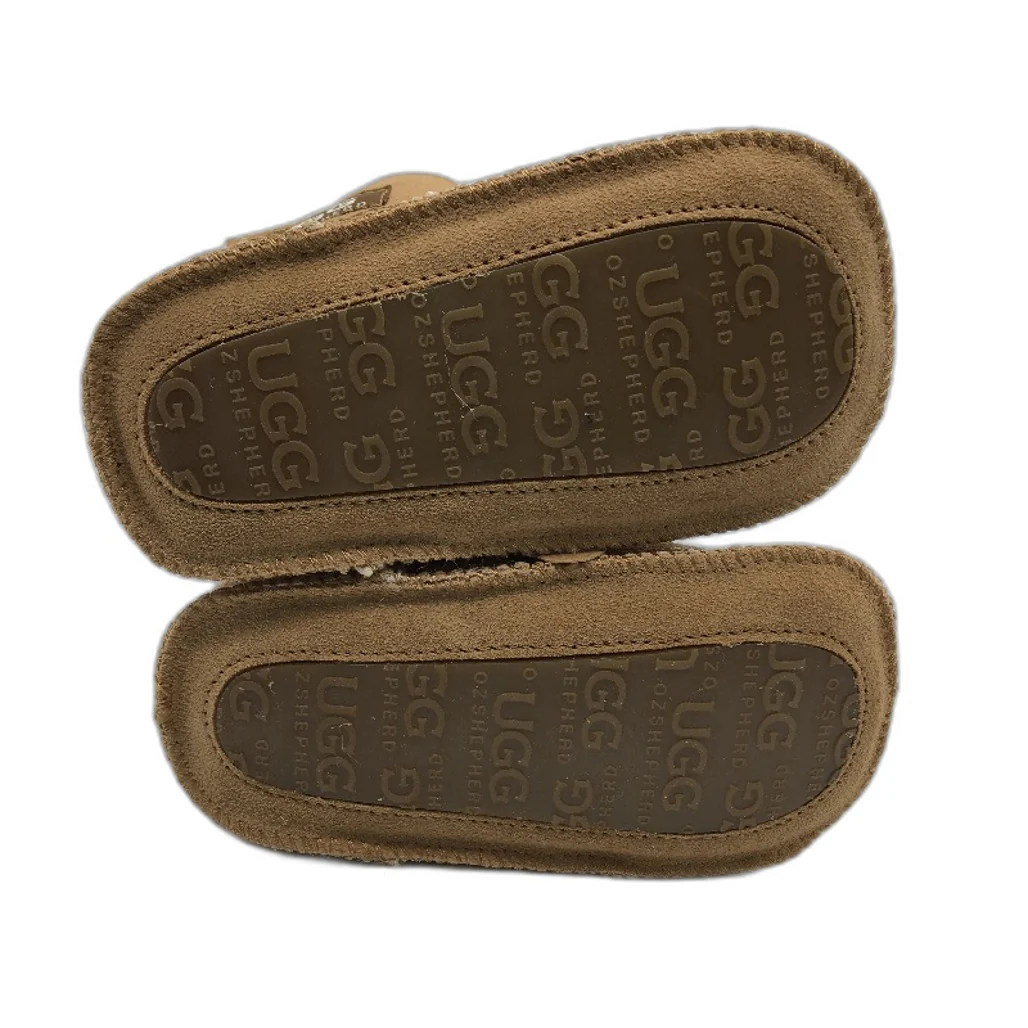 UGG Oz Shepherd Baby Toddler Chesnut Tan Sheepskin Wool  Booties Size XL NEW - Image 5