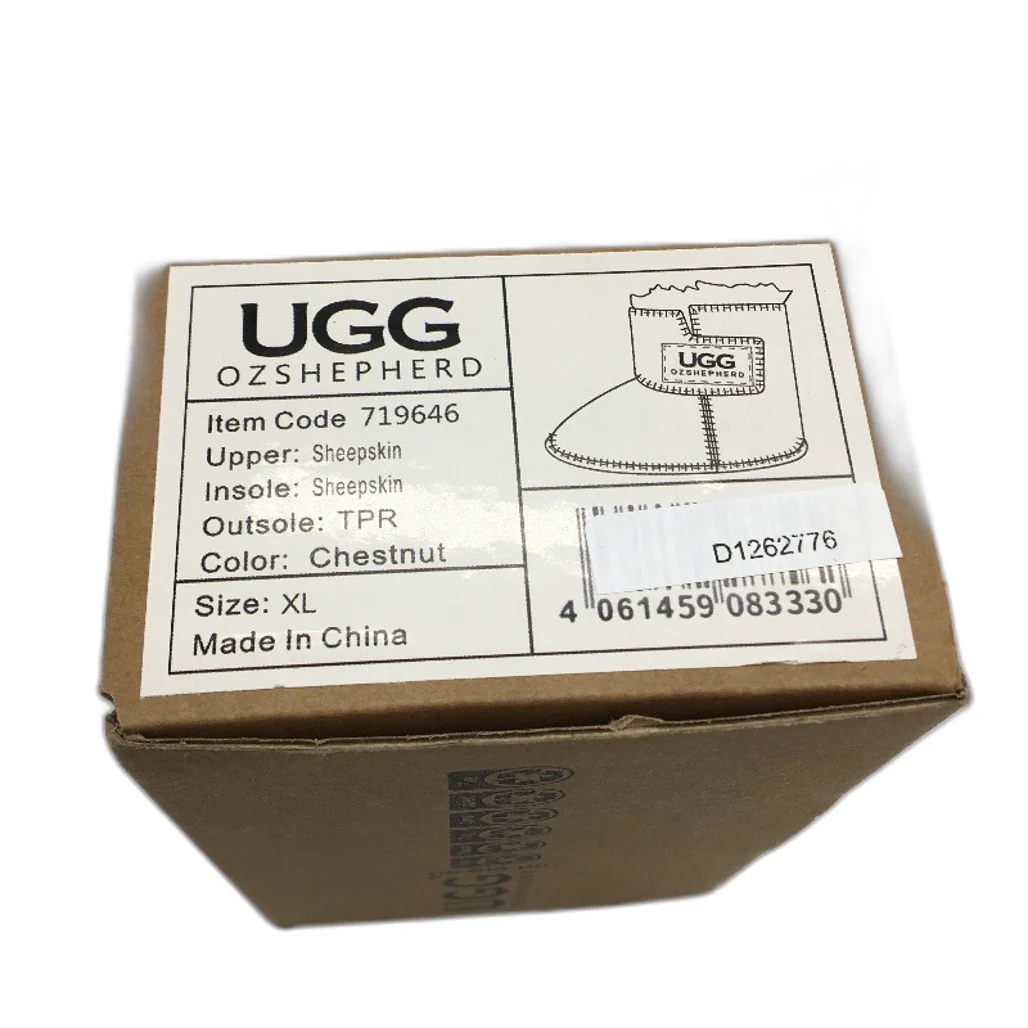 UGG Oz Shepherd Baby Toddler Chesnut Tan Sheepskin Wool  Booties Size XL NEW - Image 7