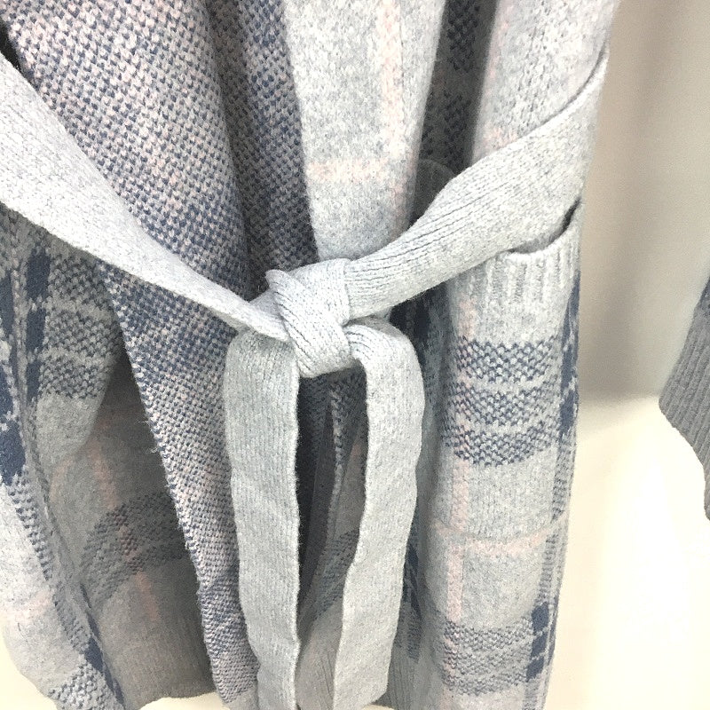 Just Jeans Alessia Collared Grey Blue Check Coatigan Ladies Size AU 10 NEW - Image 4