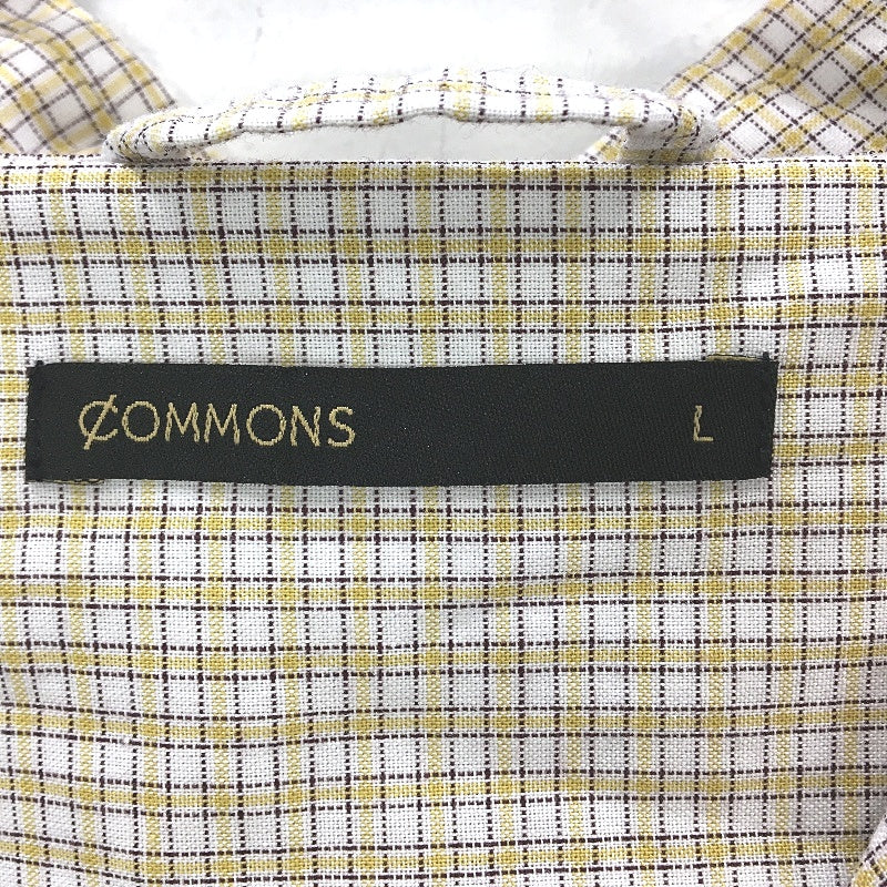 Commons Casablanca Embroidered Cotton Rich Yellow Check Mens Size Large NEW - Image 3