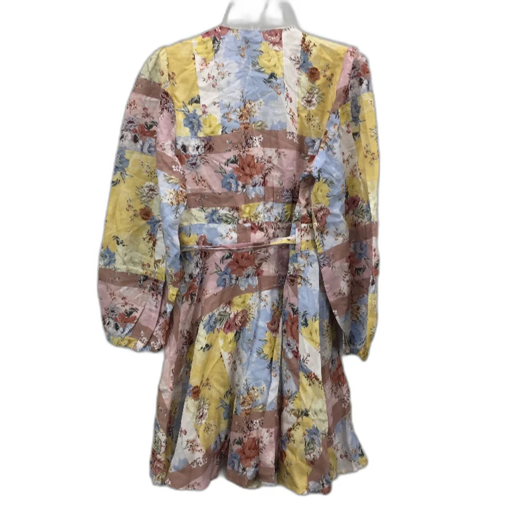 Portmans Gabby Mirage Floral Long Sleeve Wrap Mini Dress Ladies Size AU 10 NEW - Image 2