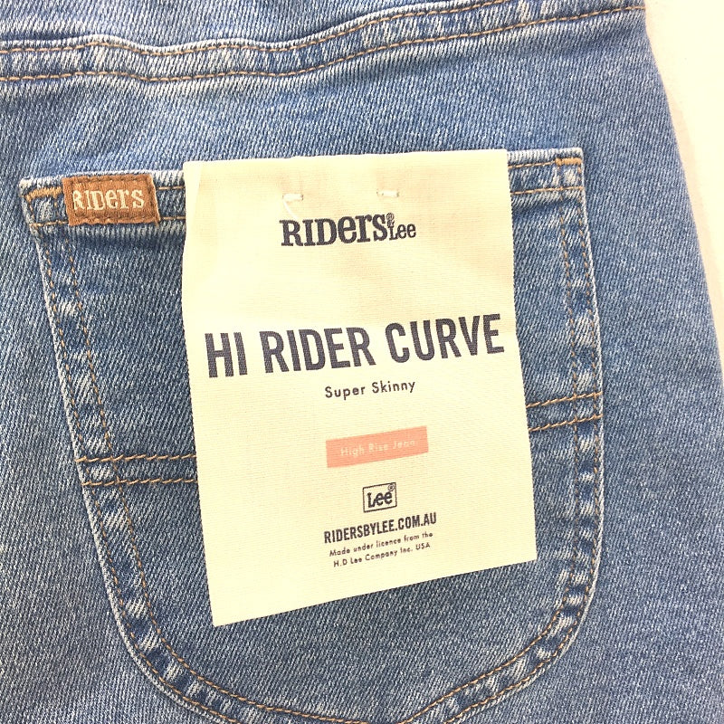 Riders by Lee Hi Rider Skinny Curve Blue Imagination Jeans Ladies Size AU 9 NEW - Image 3