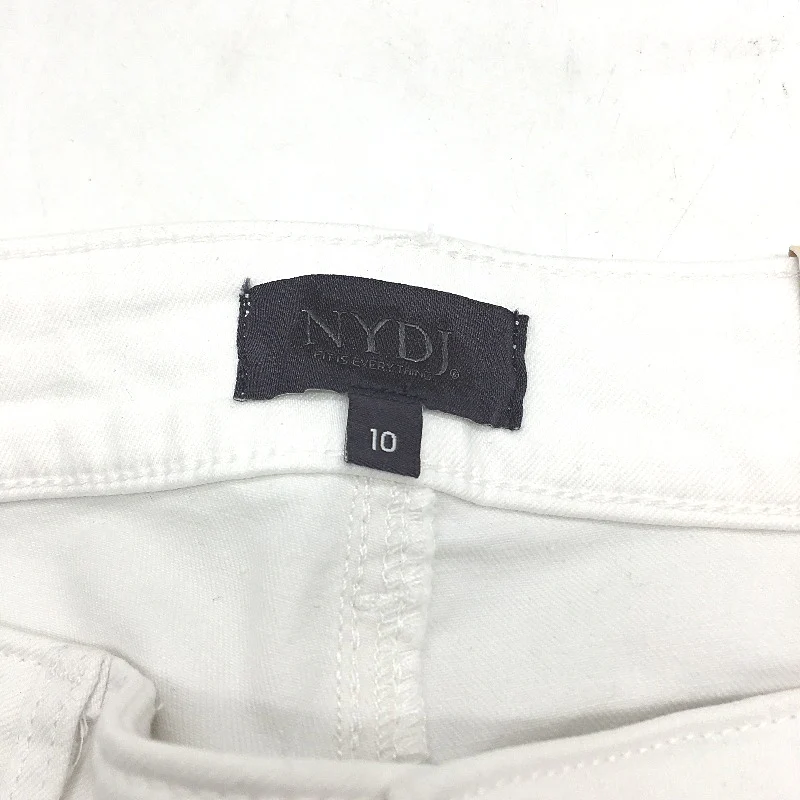 NYDJ Marilyn Straight Mid Rise White Denim Jeans Ladies Size US 10 UK 14 NEW - Image 3