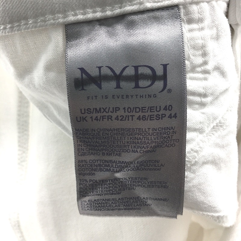 NYDJ Marilyn Straight Mid Rise White Denim Jeans Ladies Size US 10 UK 14 NEW - Image 4