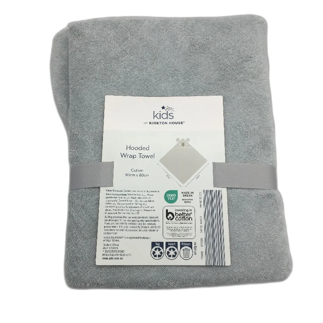 Kids By Kirkton House 2 Pack 100% Cotton Koala Soft Hooded Wrap Towels NEW - Image 2
