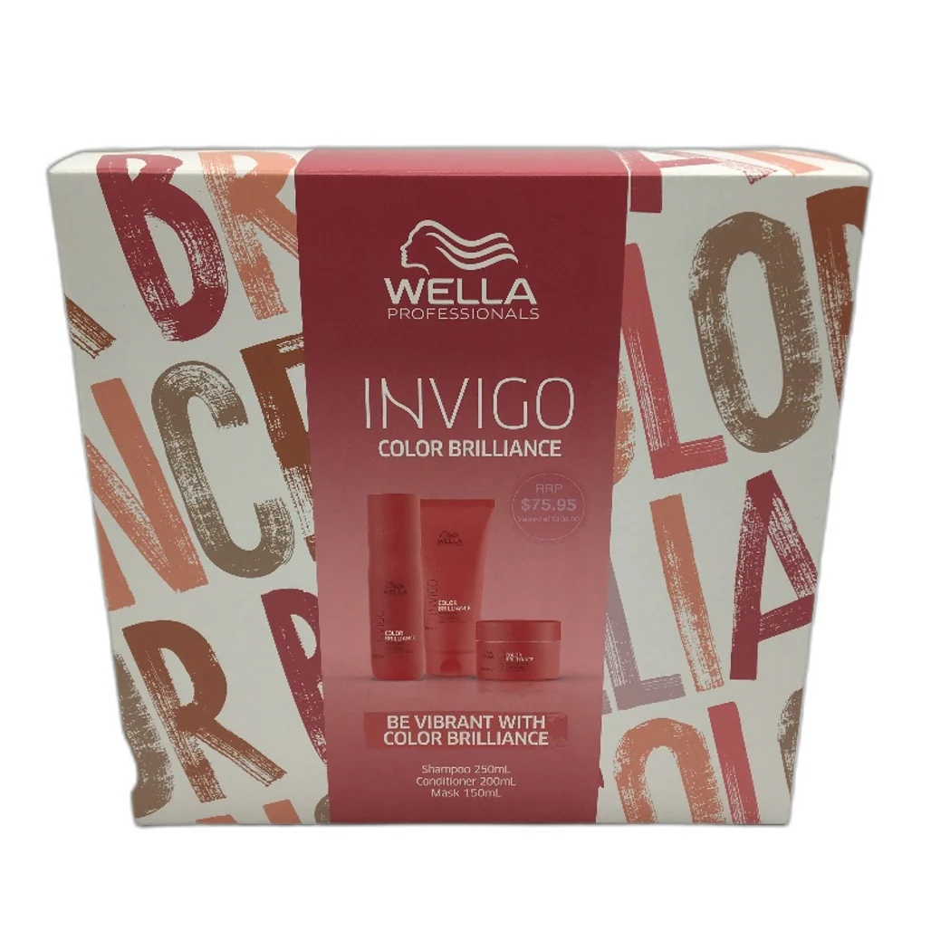 Wella Professional Be Vibrant Invigo Colour Brilliance Trio Set Gift Pack NEW - Image 4