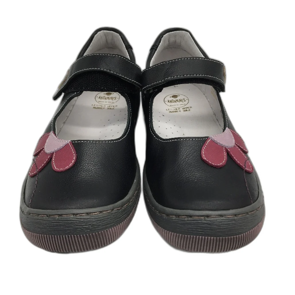 Andanines Leather Upper Black Kiss Rosa Girls Kids Shoe Size US 11 EUR 28 NEW - Image 2