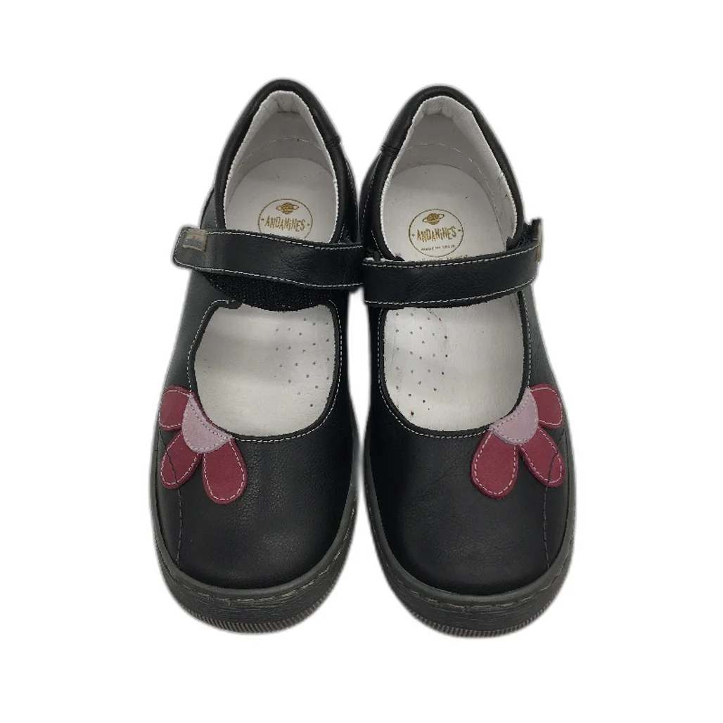 Andanines Leather Upper Black Kiss Rosa Girls Kids Shoe Size US 11 EUR 28 NEW - Image 3