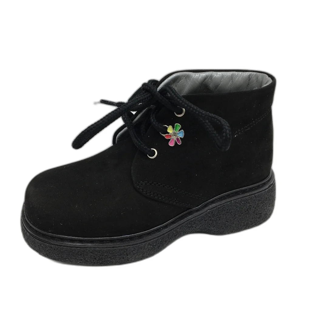 Jolie Amie Madeleine Black Suede Leather Kids Boots Sz US 10.5 EUR 27 NEW