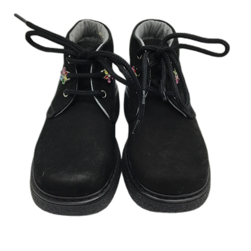 Jolie Amie Madeleine Black Suede Leather Kids Boots Sz US 10.5 EUR 27 NEW - Image 2