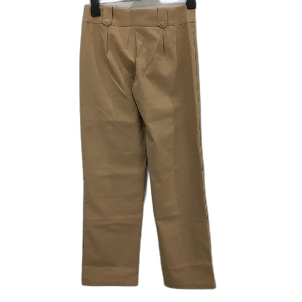 Neon Hart Khaki Tan Double Button Waist Mid Rise Straight Pants Ladies Sz S NEW - Image 2