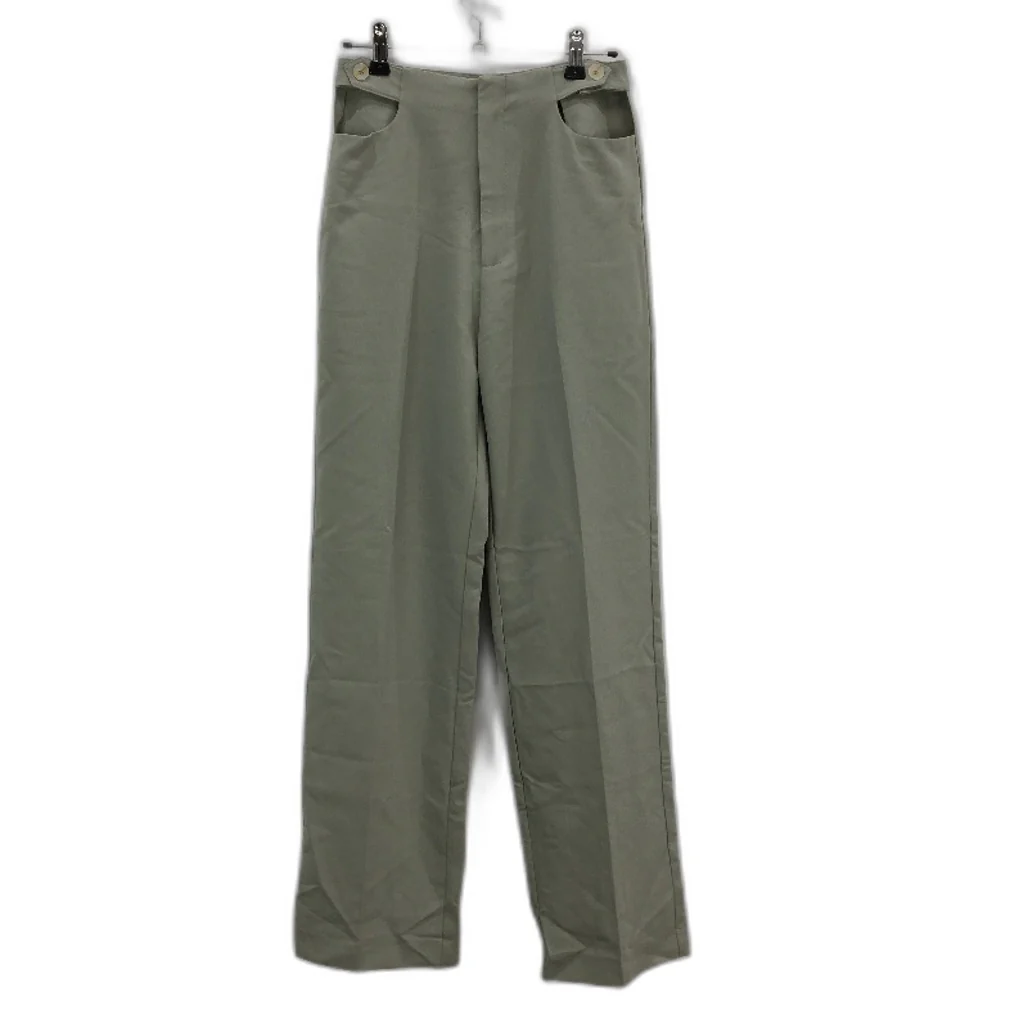 Alice in the eve Cut Out Waist Muted Green Pants Ladies Size XS NEW