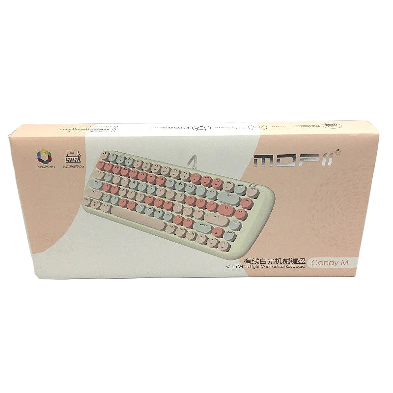 Mofii Candy M Wired White Light Mechanical Keyboard in Pastel Blue NEW - Image 5
