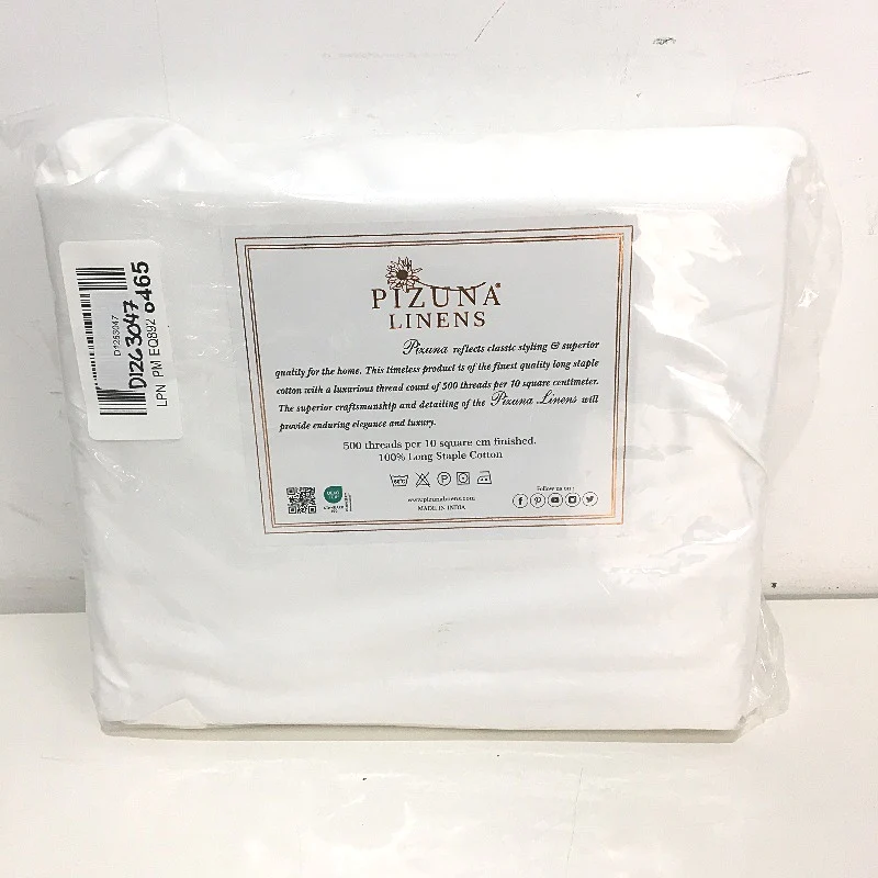 Pizuna 500 Thread Count Sateen White Single Fitted Sheet 100x200+40cm NEW - Image 4