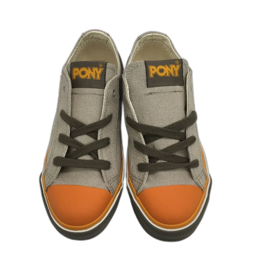 Pony Kids Grey Shooter 78 Low Cut Canvas Sneaker Youth Sze US 3 EUR 35 NEW - Image 3