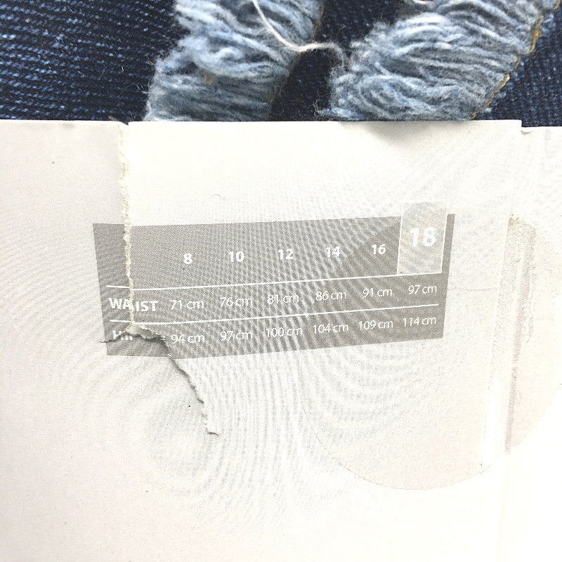 Serra Regular Fit Raw Hem 7/8 Length Blue Denim Jeans Ladies Size 18 NEW - Image 4